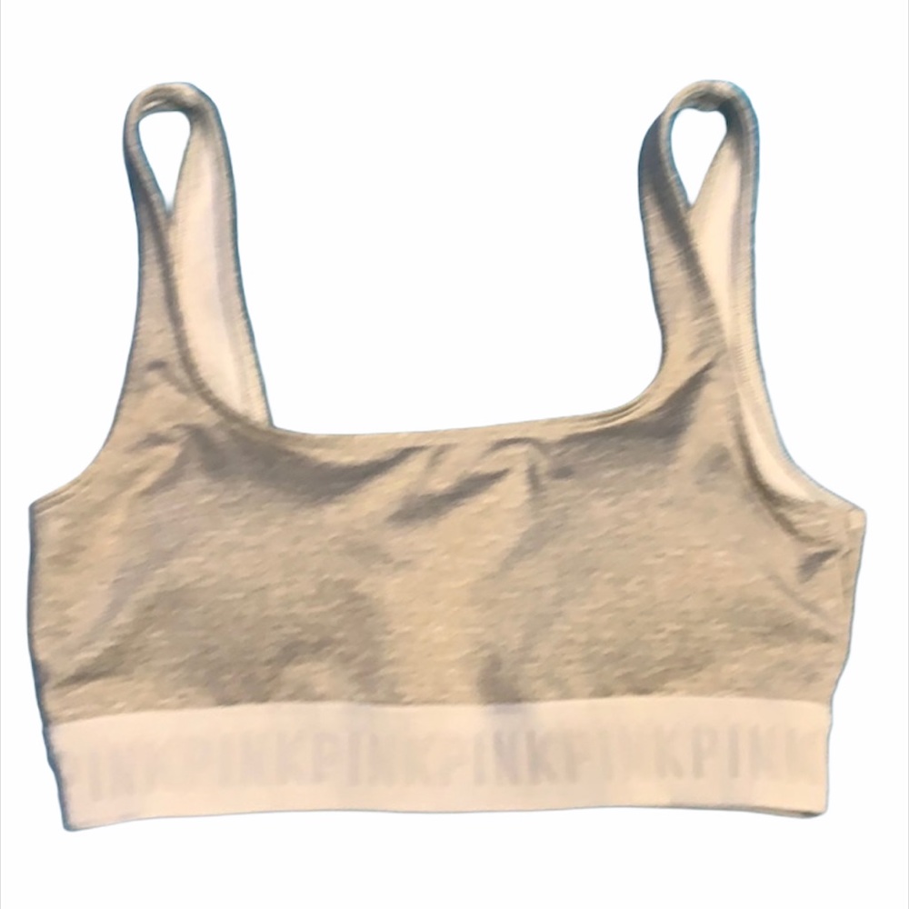 PINK Lightly Lined Gray Sports Bra XS